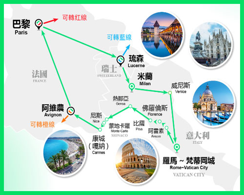 綠線路線圖